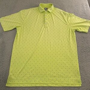 Foot Joy Golf Polo Shirt Men's Xl Geometric‎ Print Athletic Fit Performance